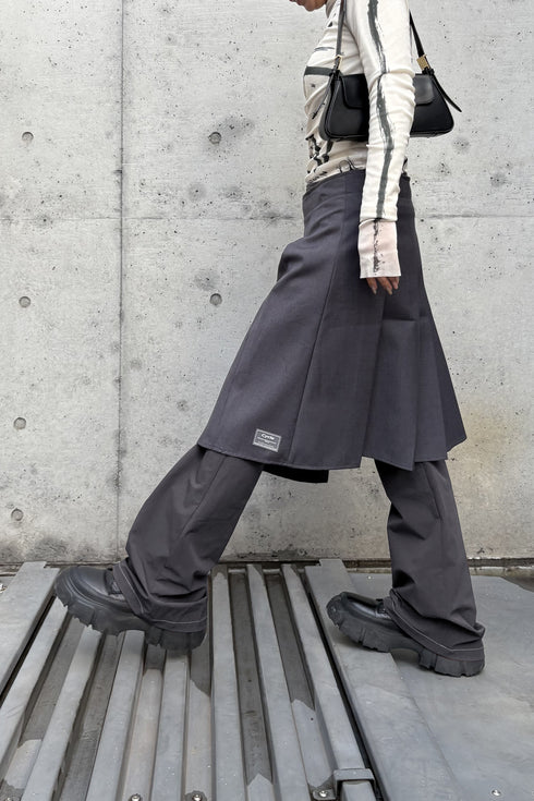 【RESTOCK】SPIRAL BUTTON ASYMMETRY WRAP SKIRT *Last1